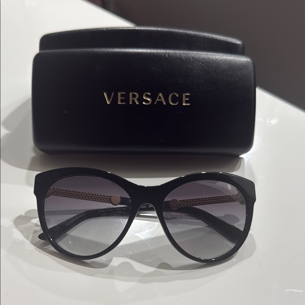 Versace Black and Gold Sunglasses